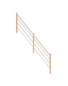 Treppengeländer Holz-Holz Design (Buche) links