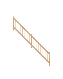 Treppengeländer Modell Lindos 1/4 Gewendelt Eiche in Holz-Holz-Design Ausführung mit Rechteckhandlauf