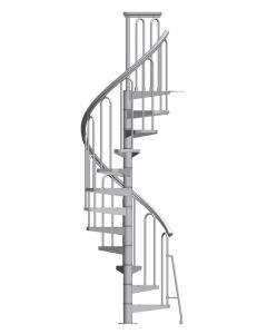 NICE 3 Wendeltreppe aus Stahl und grauen PVC-Handlauf