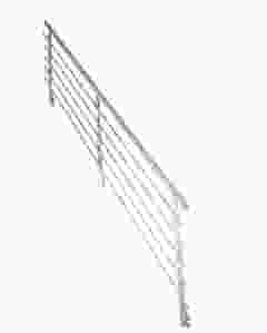 Treppengeländer Modell Mykonos Gerade Buche in Design-Edelstahl Ausführung