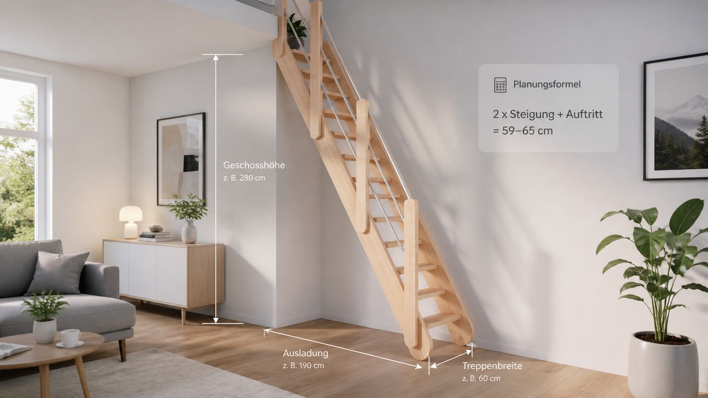 Raumspartreppe selbst berechnen
