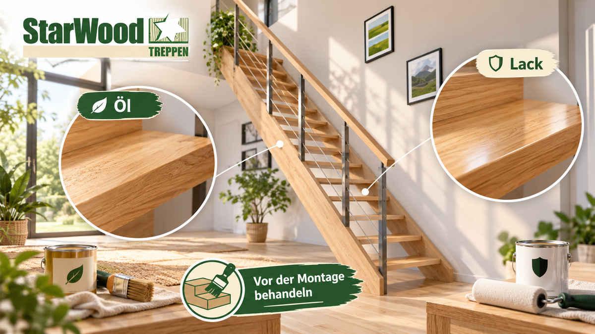 Holztreppe ölen oder lackieren – was passt zu Ihrer Treppe?