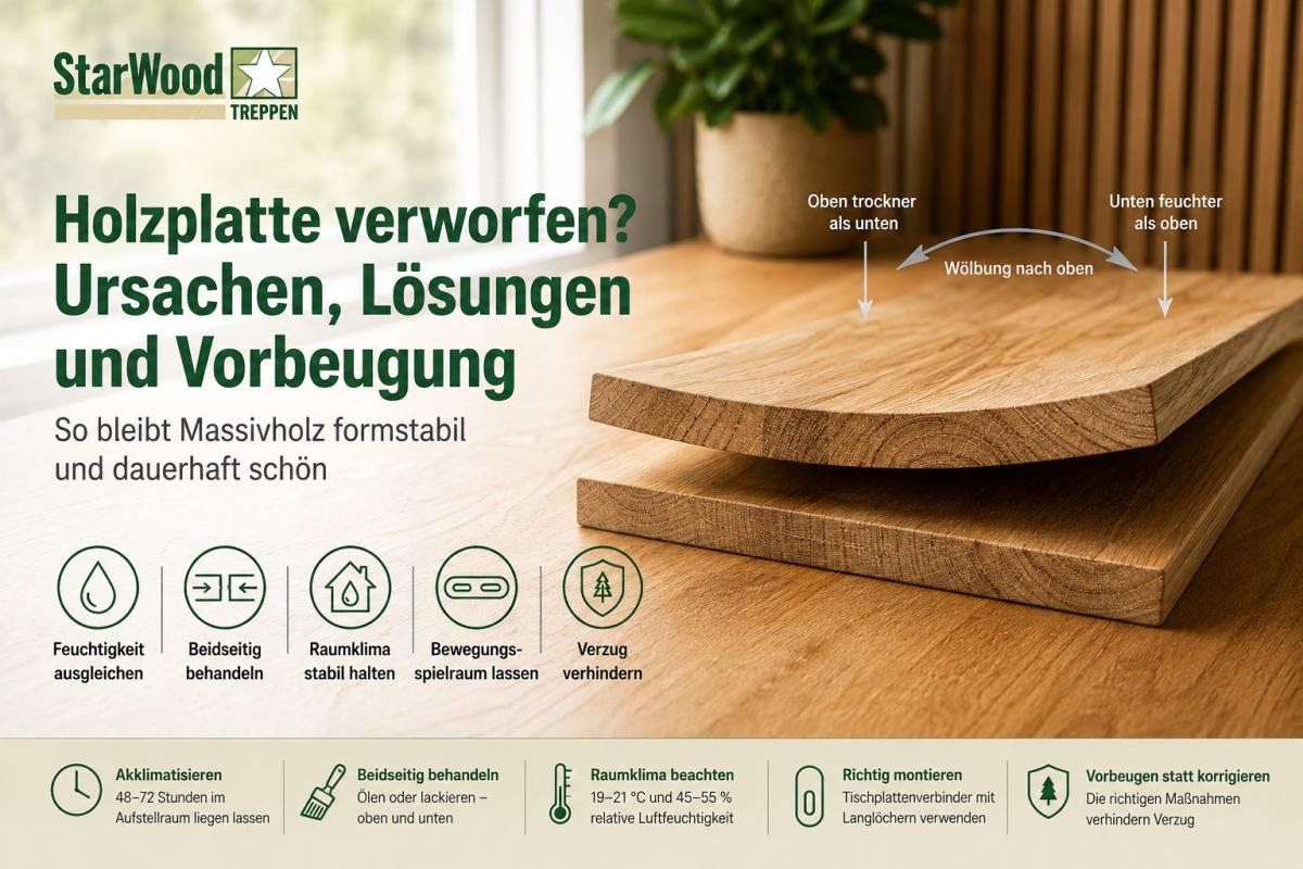 Meine Holzplatte wirft Wellen – Ursachen und was Sie tun können