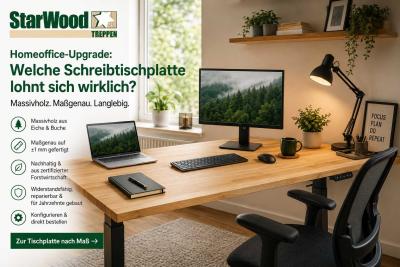 Homeoffice-Upgrade: Welche Schreibtischplatte lohnt sich wirklich?