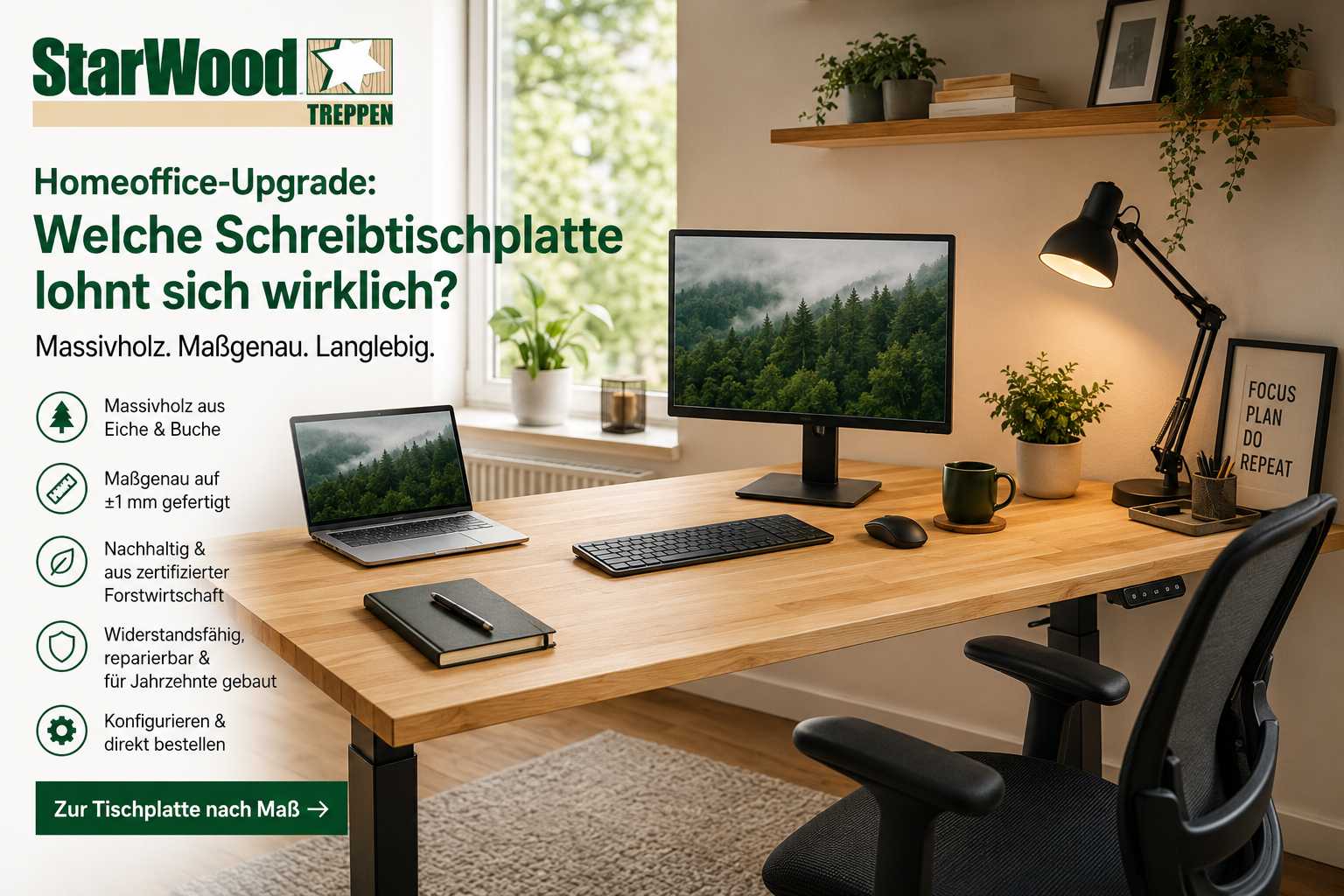 Homeoffice-Upgrade: Welche Schreibtischplatte lohnt sich wirklich?